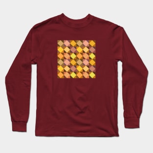 Abstract Tiles - earth tones Long Sleeve T-Shirt